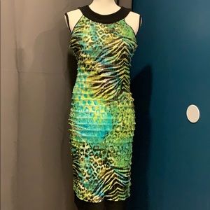 Joseph Ribkoff Ruffle Halter Dress